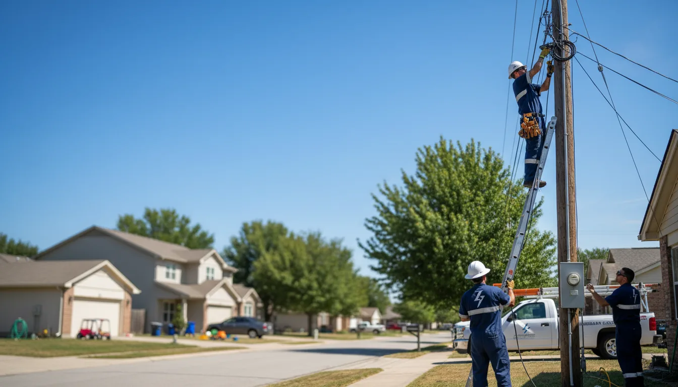 Residential electrician providing installation services in Crockett, TX
